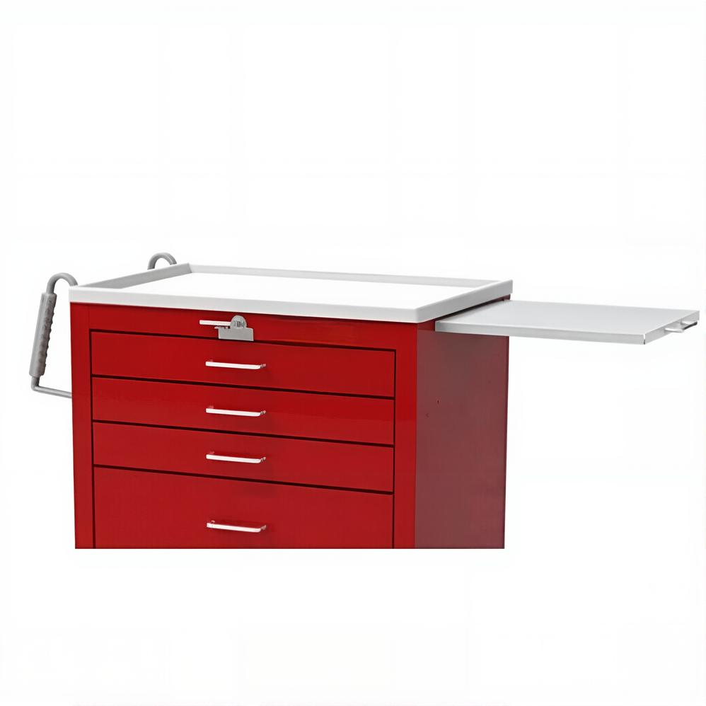 Steel Standard Short Emergency Crash Cart w/ 4 Drawers & Lever Lock - Image 3