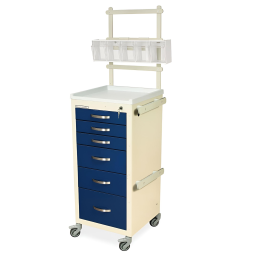 Tall Anesthesia Mini Width Cart w/ANS Pkg, Key Lock & 6 Drawers