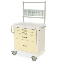 Short Anesthesia STD Width Cart w/ANS Pkg, Key Lock & 4 Drawers