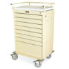 Economy Medication Box Cart w/ Key Lock & 8 Drawers