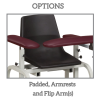 EZ Clean Black Plastic Hydraulic Blood Drawing Chair w/ EZ Clean Arms - Image 3