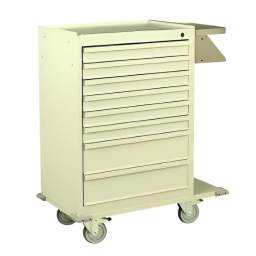 Painted Steel Cast Cart w/ STD Pkg & 8 Drawers