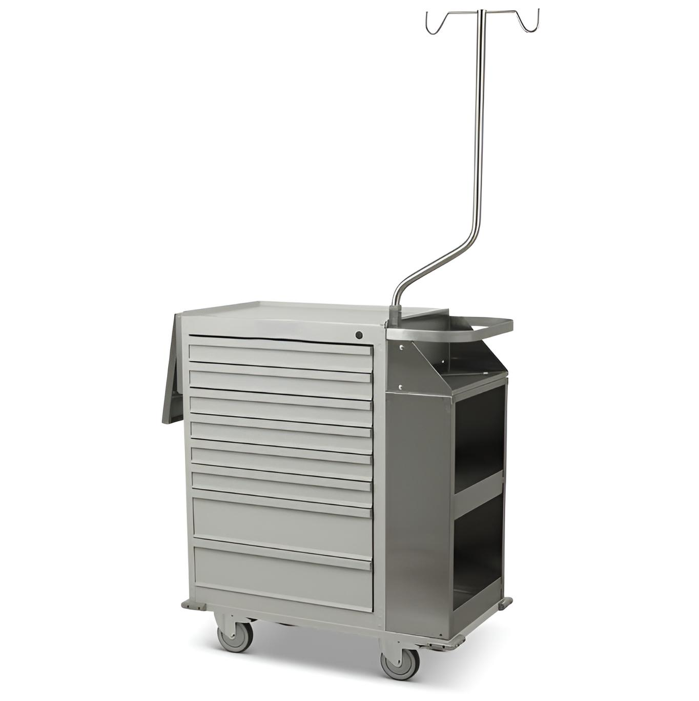 Painted Steel Cast Cart w/ Deluxe Package & 8 Drawers