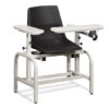 EZ Clean Black Plastic Blood Drawing Chair w/EZ Clean Flip Arms