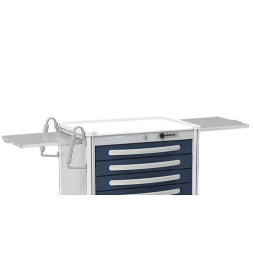 Aluminum Junior Tall Bedside Slim Treatment Cart w/ 6 Drawers & Electronic Lock - Image 4