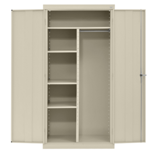 Combination Cabinet w/ Adj Shelves & Garment Rack