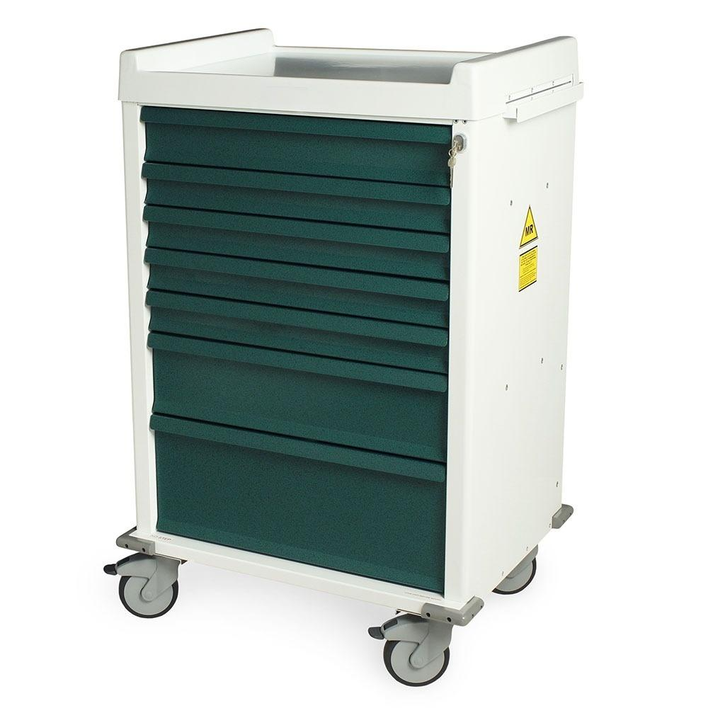 MRI Safe Aluminum ANS Cart w/ Key Lock & 7 Drawers