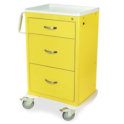 Tall PPE Medium Width Cart w/ Key Lock & 3 Drawers