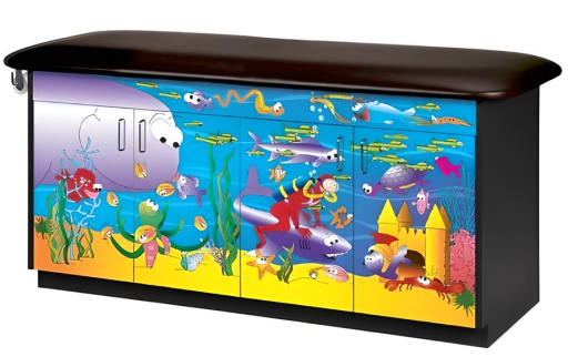 Ocean Commotion Pediatric Treatment Table w/4 Doors & 2 Adjustable Shelves - Image 3