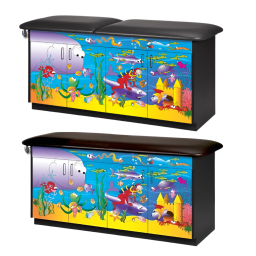 Ocean Commotion Pediatric Treatment Table w/4 Doors & 2 Adjustable Shelves