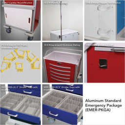 Aluminum Full Size Cart Standard Emergency Accessory Package