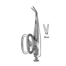 Angled Barraquer Iris Scissors Blunt 2-1/4in