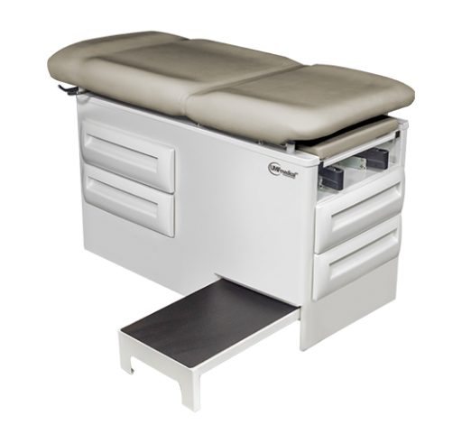 Manual Exam Table w/ Four Storage Drawers & Side Step