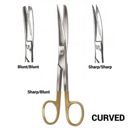 Operating Scissors, Curved, Blunt/Blunt