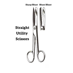 Straight Utility Scissors Blunt/Blunt 6-1/2in