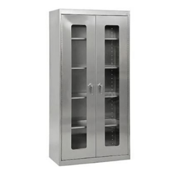 Stainless Steel Clearview Cabinet, Swing Handle Lock