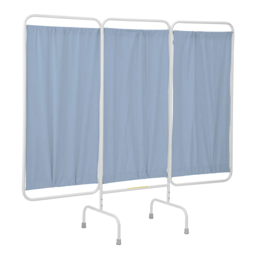Vinyl Stationary Antimicrobial 3 Panel Privacy Curtain Screen - Image 10