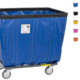 Fully Sewn Vinyl Truck Rolling Laundry Basket 6-20 Bushel Sizes