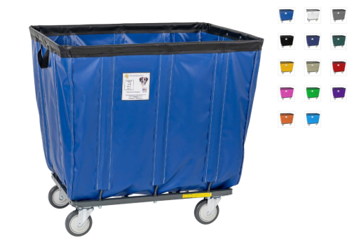 Fully Sewn Vinyl Truck Rolling Laundry Basket 6-20 Bushel Sizes