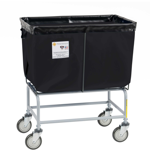 Fully Sewn Elevated Vinyl Laundry Basket Truck Cart 3-6 Bushel Sizes - Image 14