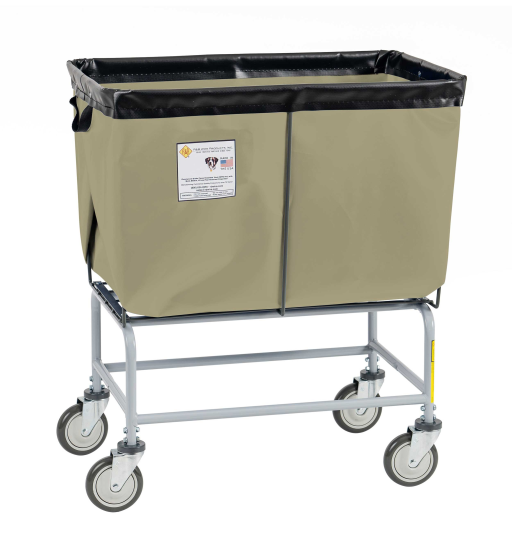 Fully Sewn Elevated Vinyl Laundry Basket Truck Cart 3-6 Bushel Sizes - Image 13