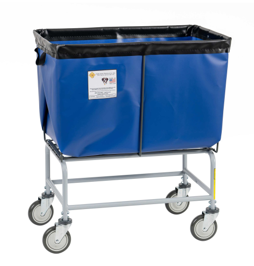 Fully Sewn Elevated Vinyl Laundry Basket Truck Cart 3-6 Bushel Sizes - Image 9