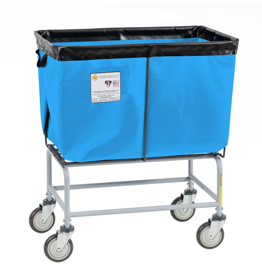 Fully Sewn Elevated Vinyl Laundry Basket Truck Cart 3-6 Bushel Sizes - Image 10