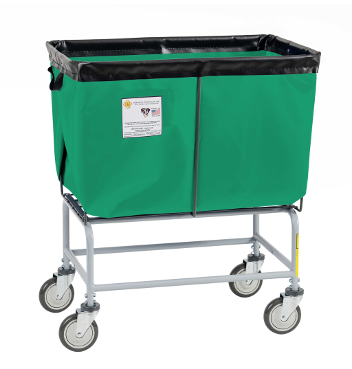 Fully Sewn Elevated Vinyl Laundry Basket Truck Cart 3-6 Bushel Sizes - Image 6