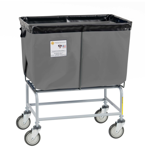 Fully Sewn Elevated Vinyl Laundry Basket Truck Cart 3-6 Bushel Sizes - Image 15