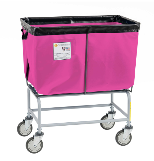 Fully Sewn Elevated Vinyl Laundry Basket Truck Cart 3-6 Bushel Sizes - Image 12