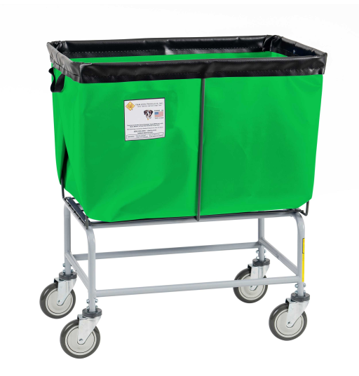 Fully Sewn Elevated Vinyl Laundry Basket Truck Cart 3-6 Bushel Sizes - Image 7