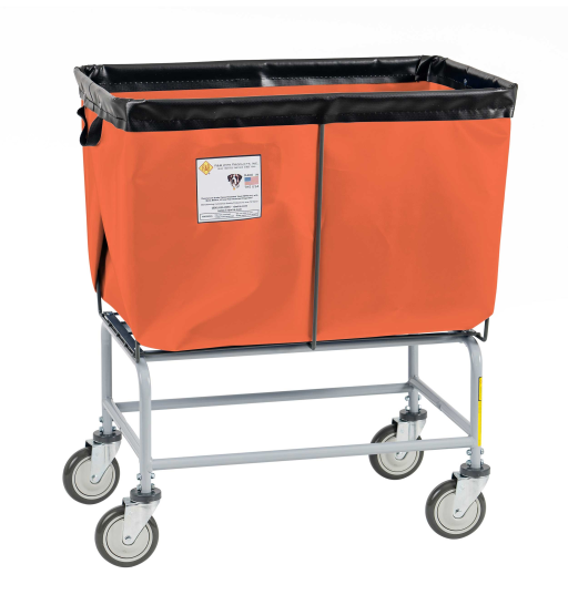 Fully Sewn Elevated Vinyl Laundry Basket Truck Cart 3-6 Bushel Sizes - Image 4