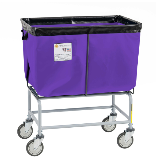 Fully Sewn Elevated Vinyl Laundry Basket Truck Cart 3-6 Bushel Sizes - Image 11
