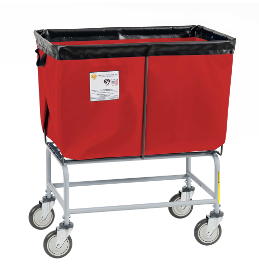 Fully Sewn Elevated Vinyl Laundry Basket Truck Cart 3-6 Bushel Sizes - Image 3
