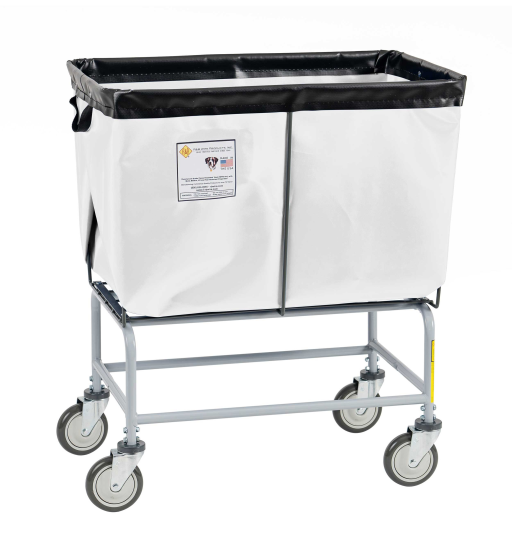 Fully Sewn Elevated Vinyl Laundry Basket Truck Cart 3-6 Bushel Sizes - Image 16