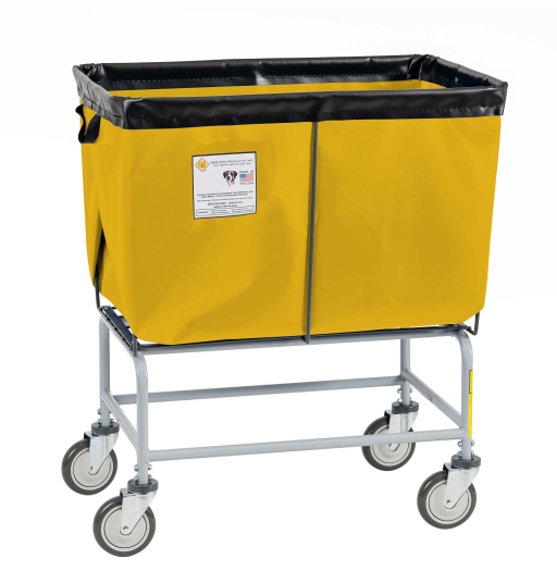 Fully Sewn Elevated Vinyl Laundry Basket Truck Cart 3-6 Bushel Sizes - Image 5