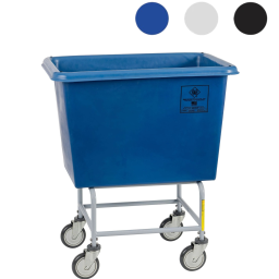 Elevated Poly Laundry Basket Truck Cart 6-8 Bushel Sizes