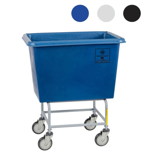 Elevated Poly Laundry Basket Truck Cart 6-8 Bushel Sizes