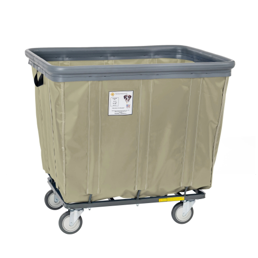 Soft Fully Sewn Vinyl Bumper Truck Rolling Laundry Basket 6-20 Bushel Sizes - Image 11