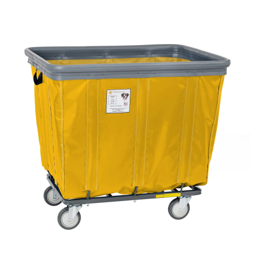Soft Fully Sewn Vinyl Bumper Truck Rolling Laundry Basket 6-20 Bushel Sizes - Image 12