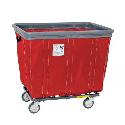 Soft Fully Sewn Vinyl Bumper Truck Rolling Laundry Basket 6-20 Bushel Sizes - Image 15