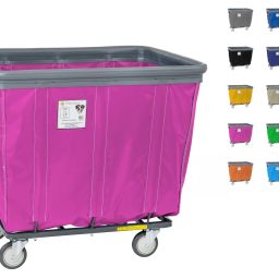 Soft Fully Sewn Vinyl Bumper Truck Rolling Laundry Basket 6-20 Bushel Sizes