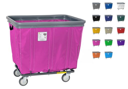 Soft Fully Sewn Vinyl Bumper Truck Rolling Laundry Basket 6-20 Bushel Sizes
