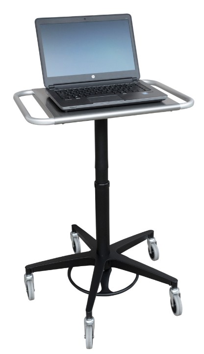 Adjustable Height Laptop Transport Rolling Stand