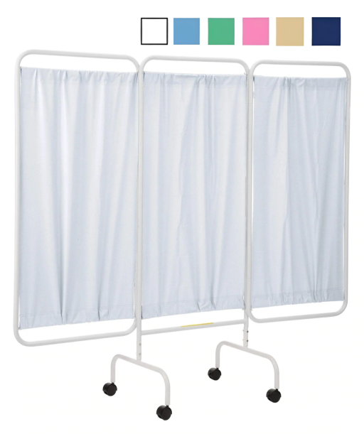 Vinyl Mobile 3 Panel Privacy Curtain Screen