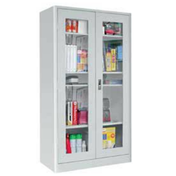Radius Edge Display Door Storage Cabinet w/ Adj. Shelves