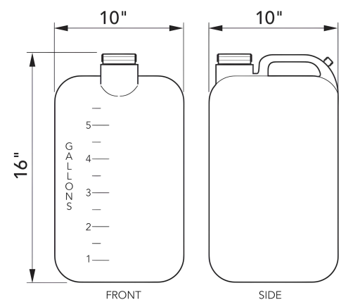 6-Gallon Capacity Waste Water Tank - Image 2