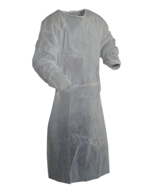 Polyethylene/Polypropylene Blend Coated Isolation Gown White 30/pc Case