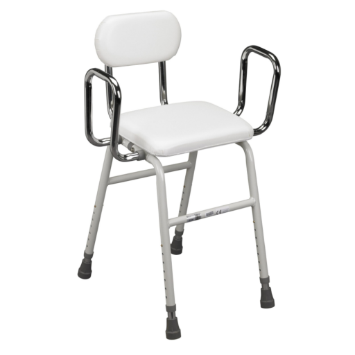 Extra Tall Hip Stool with Adjustable Arms