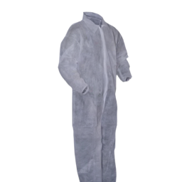 100% Polypropylene Basic Protection Collared Coverall White 25/Case